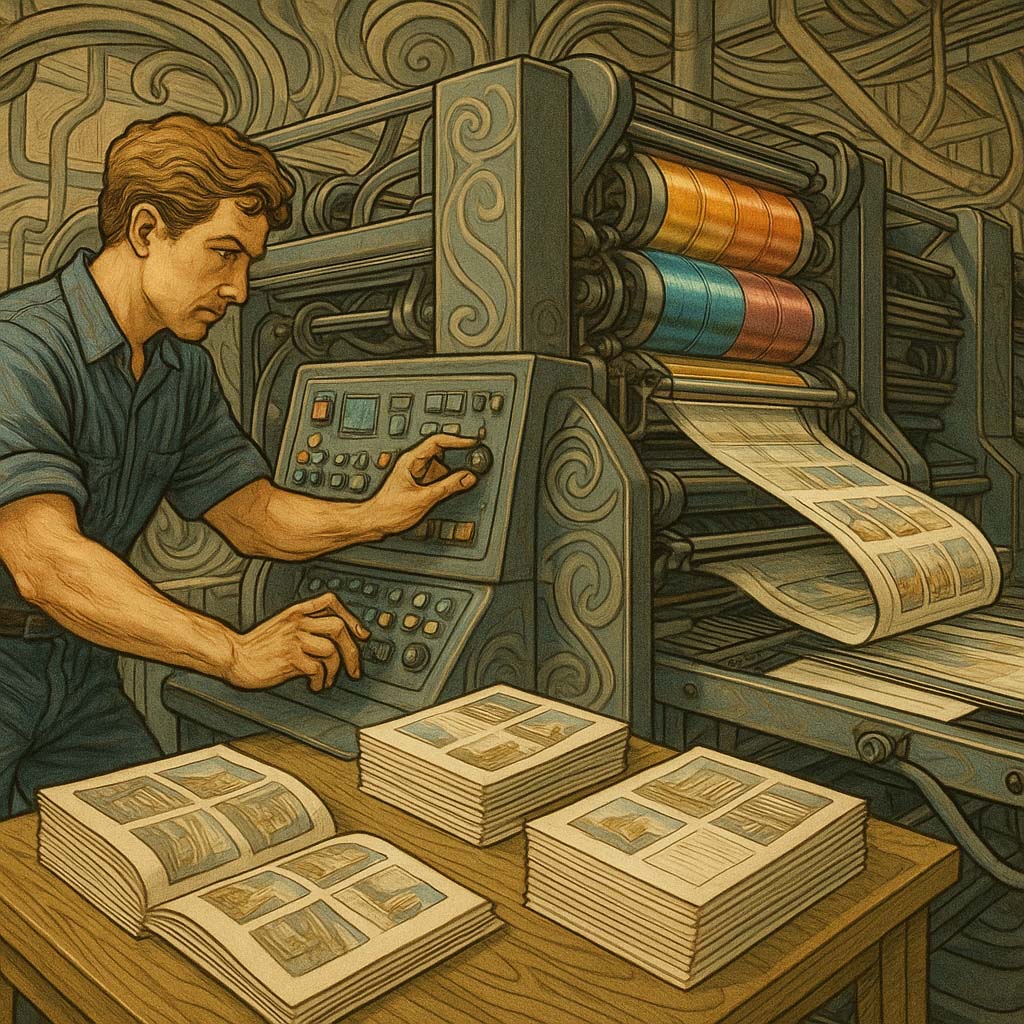 چاپ تیراژ بالا برای بروشورها و کاتالوگ‌های شرکت؛ راهنمای انتخاب چاپ افست